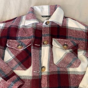 Plaid flannel long shirt/jacket/shacket